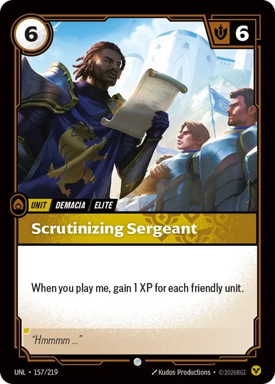 Scrutinizing Sergeant